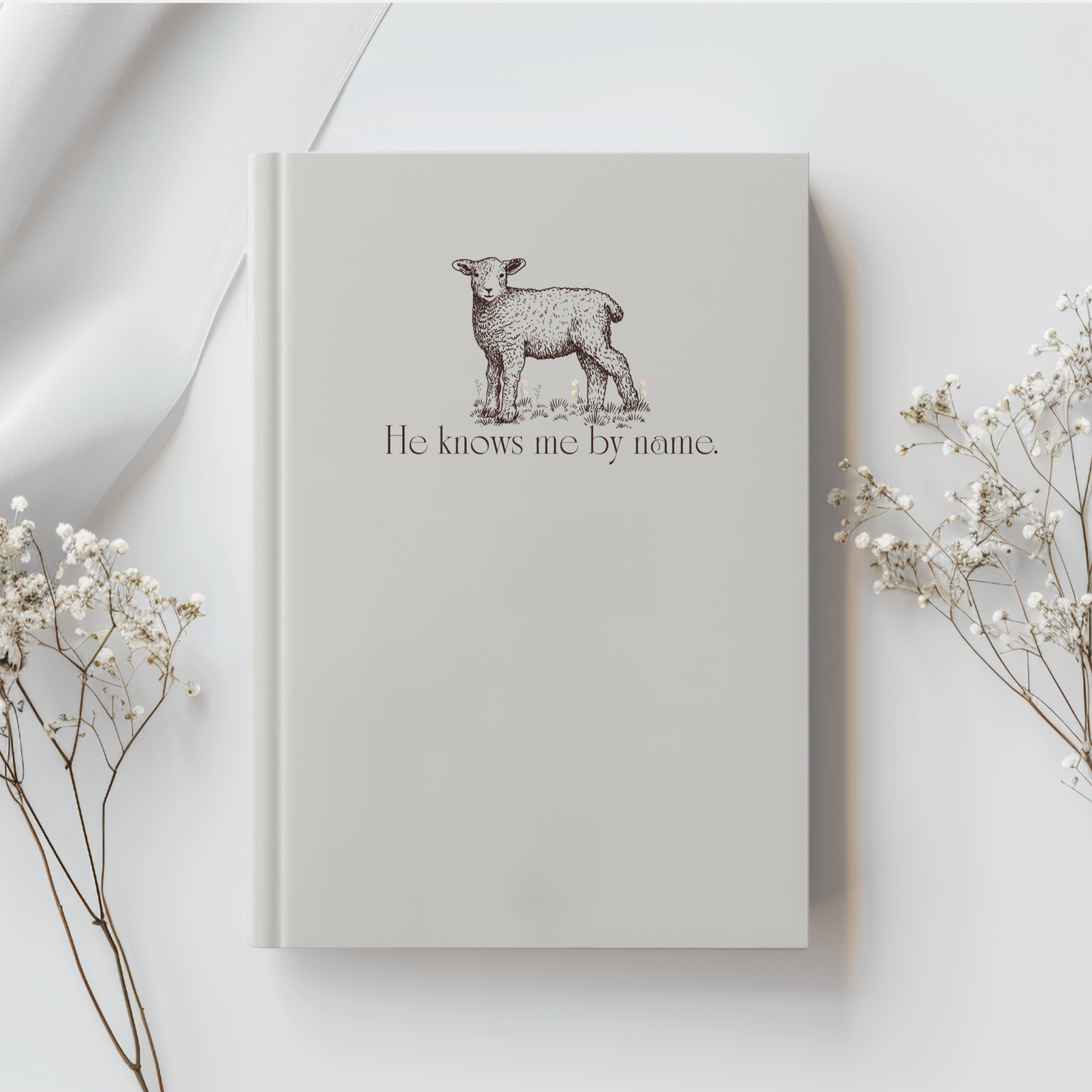 He knows me by name Christian journal. Neutral color in 5x7 with 128 pages.