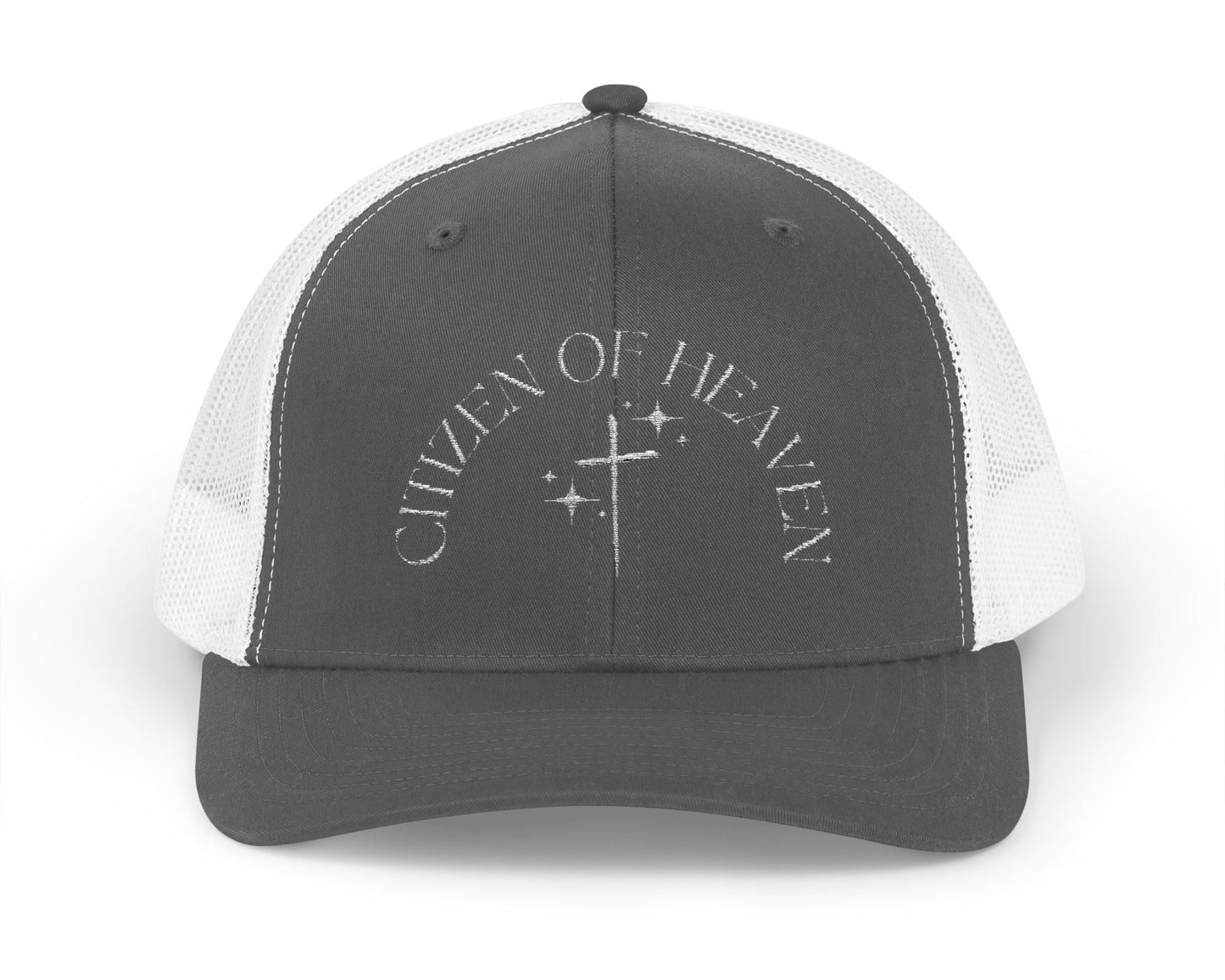 Faith Based Trucker Hat inspired by Philippians 3:20. Adjustable snapback faith hat.