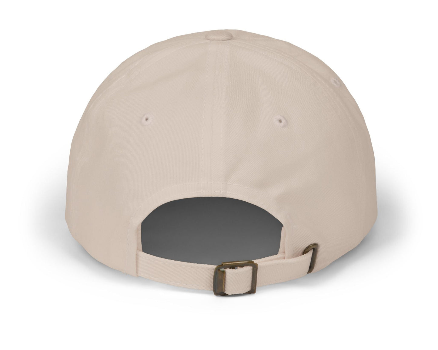 Faith based hat with adjustable strap. Christian baseball hat in stone color.