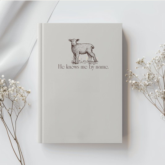 He knows me by name Christian journal. Neutral color in 5x7 with 128 pages. 