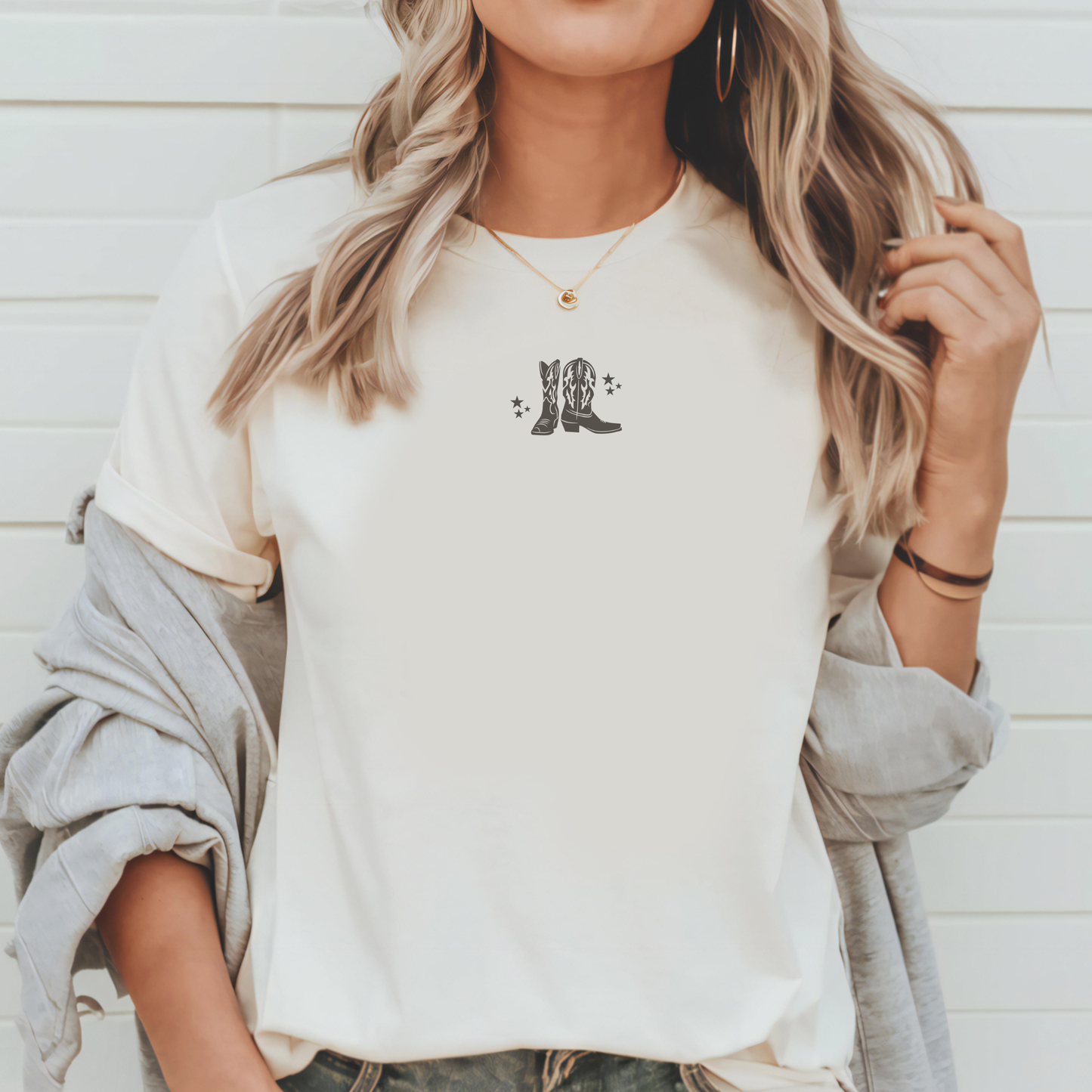 Cowgirl boots Christian t-shirt inspired by psalm 119:101 with western faith-based design. 